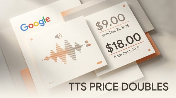 Gemini 3.8 TTS Is #1. The Price Doubles January 1