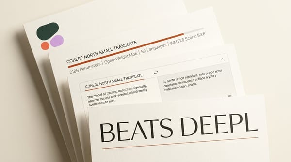 Cohere North Small Translate Beats DeepL, With a Catch