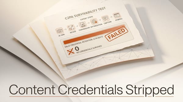 Do Content Credentials Survive Export? 34 Edits Tested