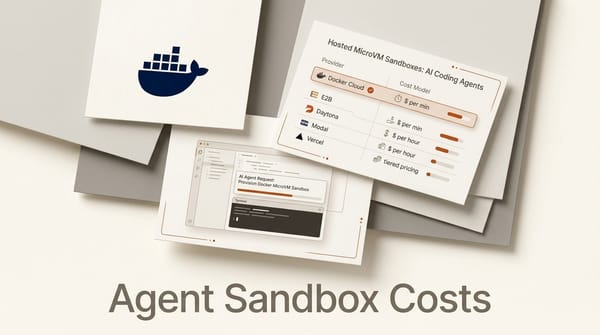 Docker Cloud Sandboxes vs E2B, Vercel, Modal: Agent Costs