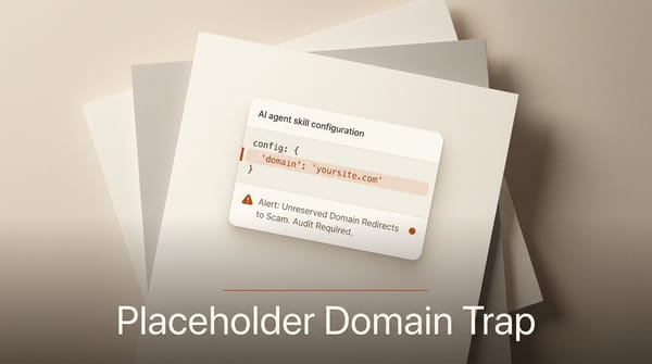 Placeholder Domains in AI Agent Skills: A 10-Minute Audit