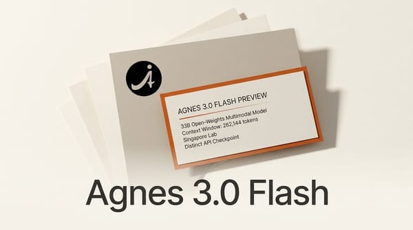 Agnes 3.0 Flash: The Open Weights Aren't the Leaderboard