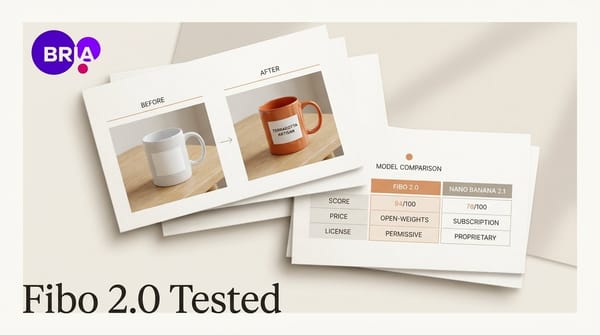 Bria Fibo 2.0 Tested: Best Open Editor vs Nano Banana