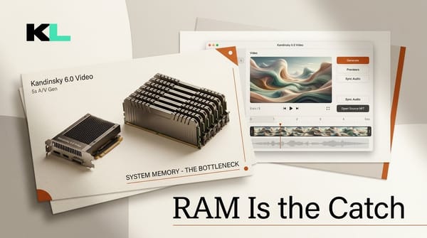 Kandinsky 6.0 Fits a 16 GB GPU. Your RAM Is the Catch