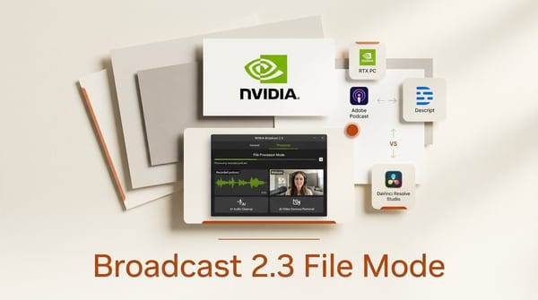 NVIDIA Broadcast 2.3 Now Fixes Recorded Clips for Free