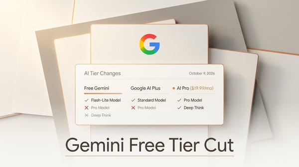 Gemini Free Tier Goes Flash-Lite Only on October 9