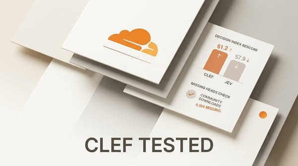 Cloudflare Clef Tested: Index Leader at 5.7x Jev's Price