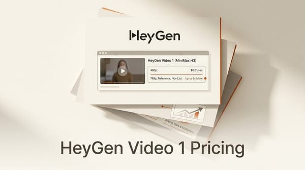HeyGen Video 1 Pricing: $0.01 a Second Is Only 480p